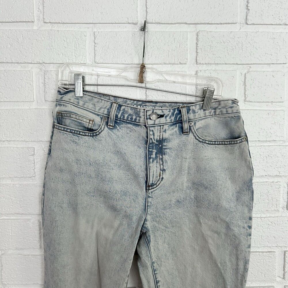 Lands End High Rise Straight Jeans Womens 10 Petite Light Wash